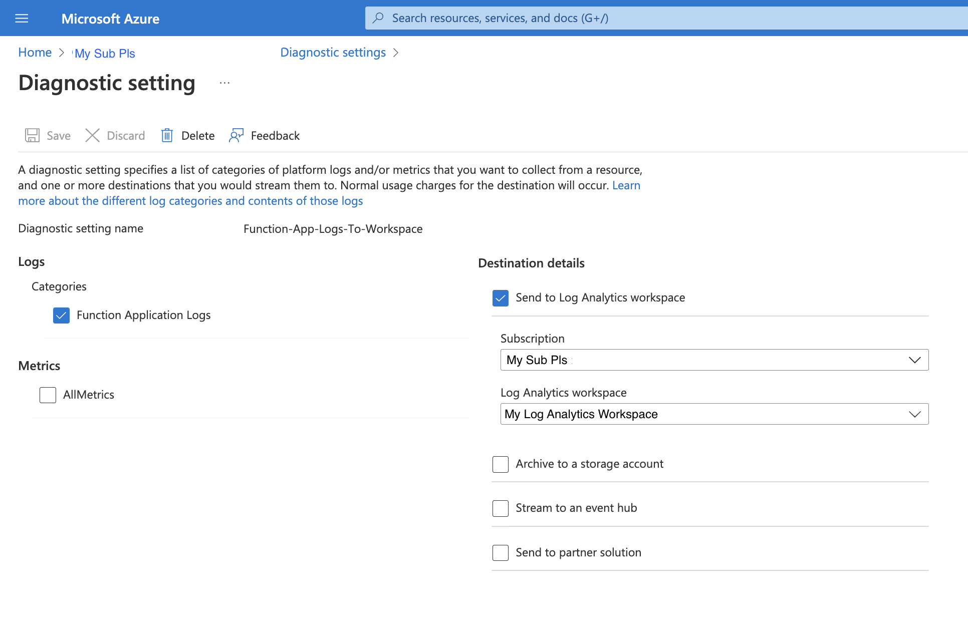 Ye Olde Diagnostic Setting